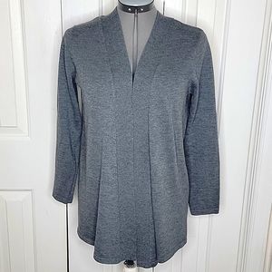 John + Jenn Gray Open Front Cardigan Sweater Size SP